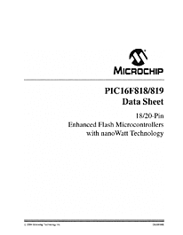 DataSheet PIC16F818 pdf